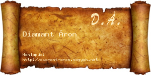 Diamant Áron névjegykártya